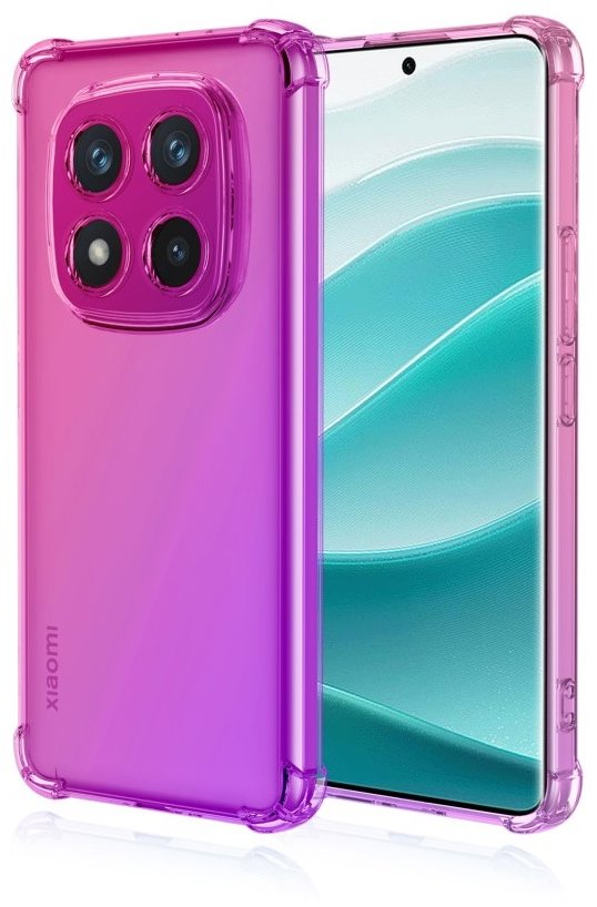 TopQ Kryt Xiaomi Redmi Note 14 Pro 5G Shock dúhový ružovo-fialový 136794
