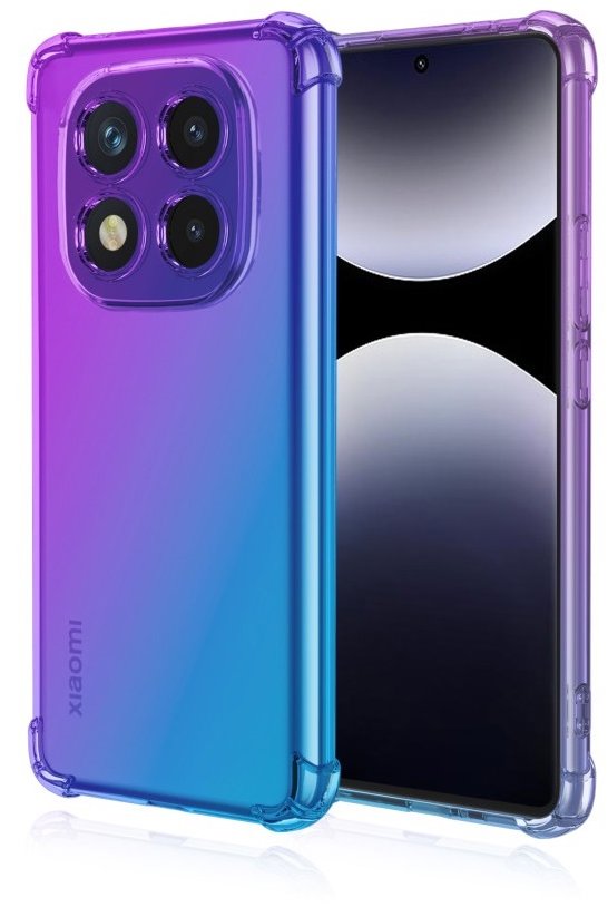TopQ Kryt Xiaomi Redmi Note 14 Pro Shock dúhový fialovo-modrý 136693