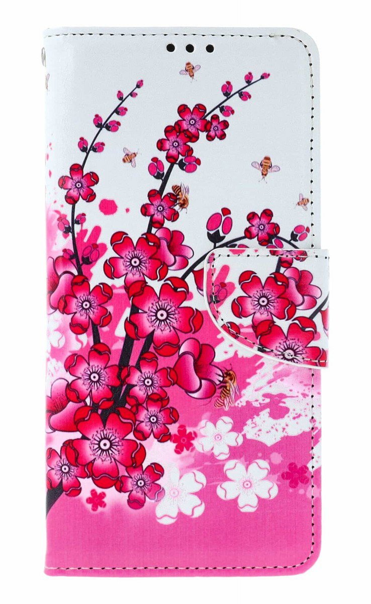 TopQ Puzdro Vivo V50 Lite knižkové Kvietky textil 140225