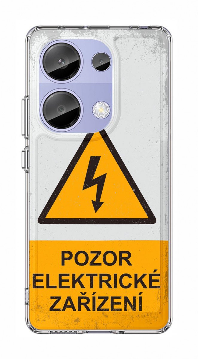 TopQ Kryt Image Xiaomi Redmi Note 13 Pro pevný Pozor elektrické zariadenie 132077