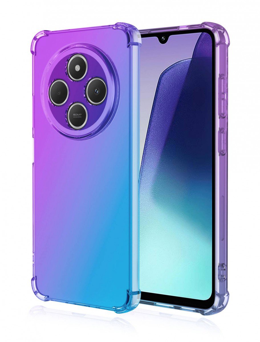 TopQ Kryt Xiaomi Redmi 14C Shock dúhový fialovo-modrý 131179
