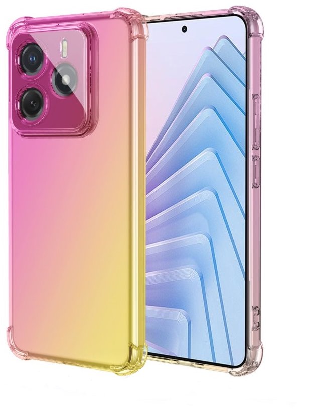 TopQ Kryt Xiaomi Redmi Note 14 5G Shock dúhový ružovo-žltý 136642