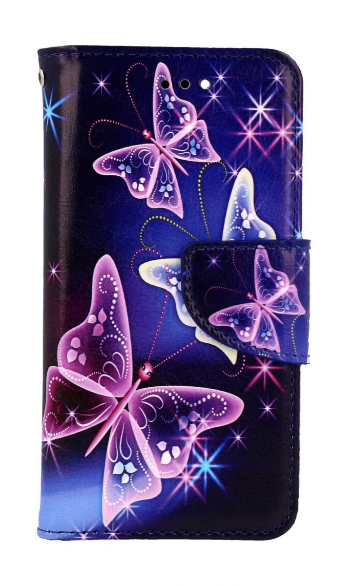 TopQ Puzdro iPhone 16e Modré s motýlikmi 132411