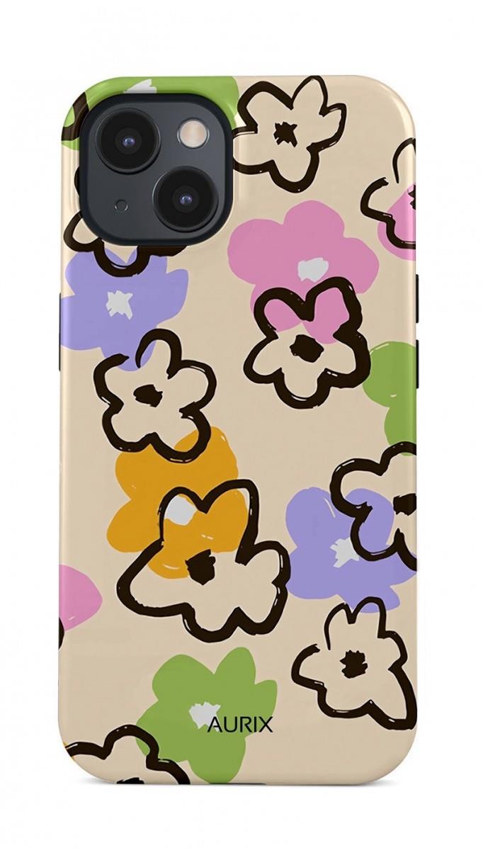 TopQ AURIX MagSafe iPhone 15 Flower Drawing 127351