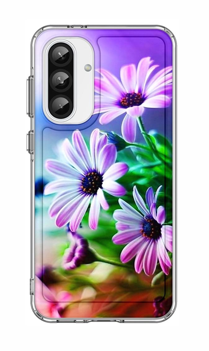 TopQ Kryt Image Samsung A36 pevný Fialové kvety 138592