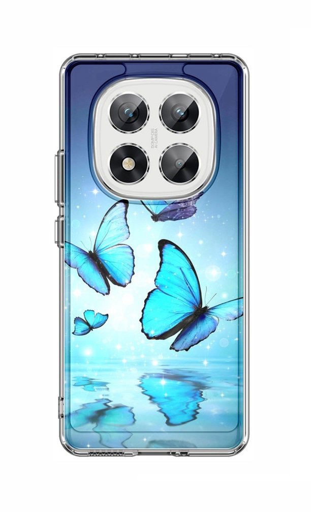 TopQ Kryt Image Xiaomi Redmi Note 14 Pro 5G pevný Modré motýliky 136788