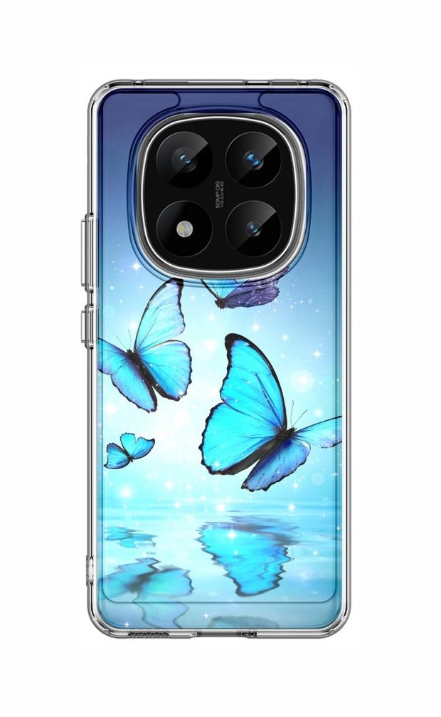 TopQ Kryt Image Xiaomi Redmi Note 14 Pro+ 5G pevný Modré motýliky 136935