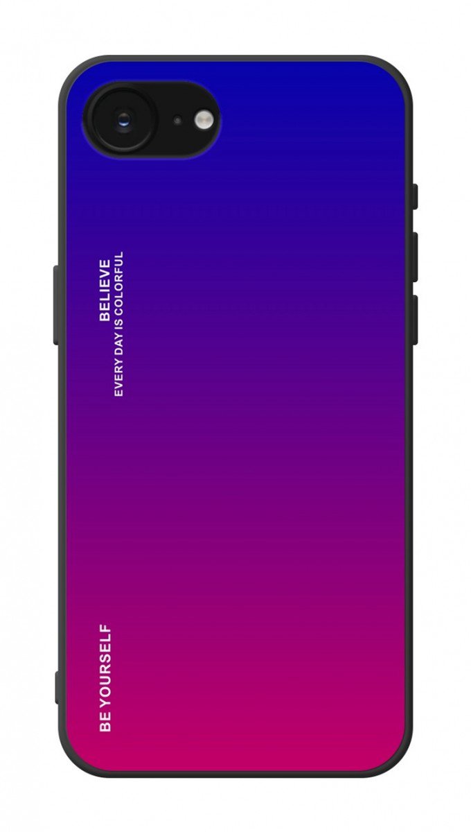 TopQ Kryt LUXURY iPhone 16e pevný dúhový fialový 138487