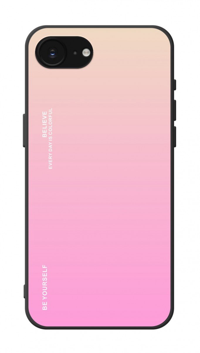 TopQ Kryt LUXURY iPhone 16e pevný dúhový marhuľový 138484