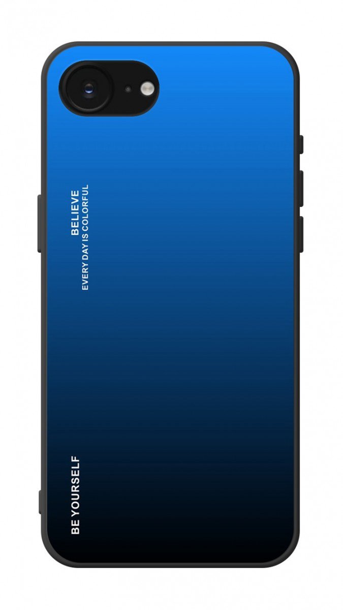 TopQ Kryt LUXURY iPhone 16e pevný dúhový modrý 138479