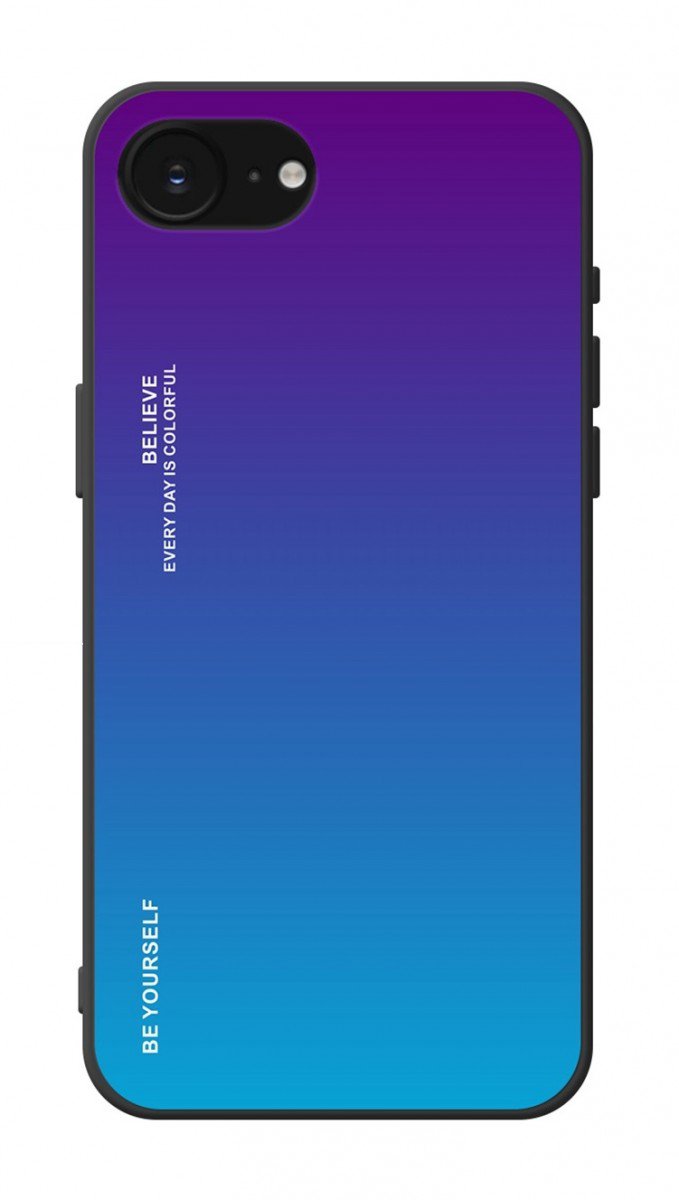 TopQ Kryt LUXURY iPhone 16e pevný dúhový purpurový 138476