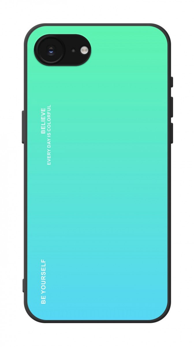 TopQ Kryt LUXURY iPhone 16e pevný dúhový zelený 138481