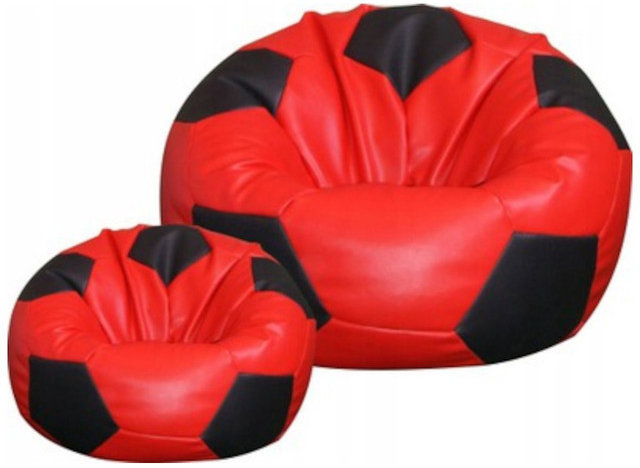 TopKing Sedací vak lopta XXXL 100 cm + podnožník XL 35 cm, červeno/čierny