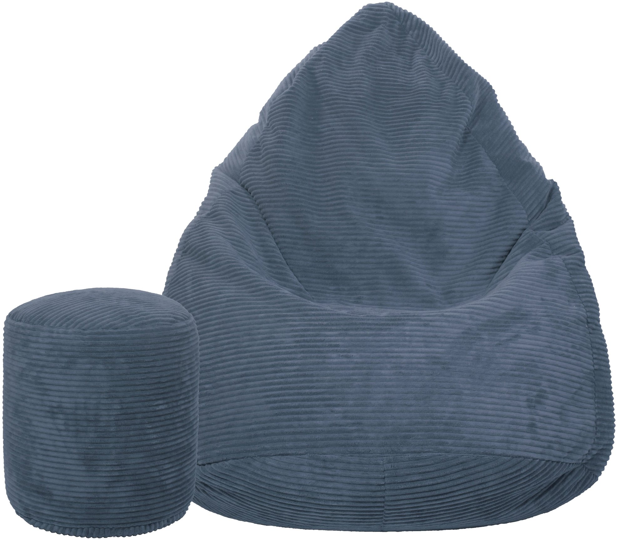 TopKing Sedací vak + podnožník XL menčester Lincoln, granátový, 125 cm