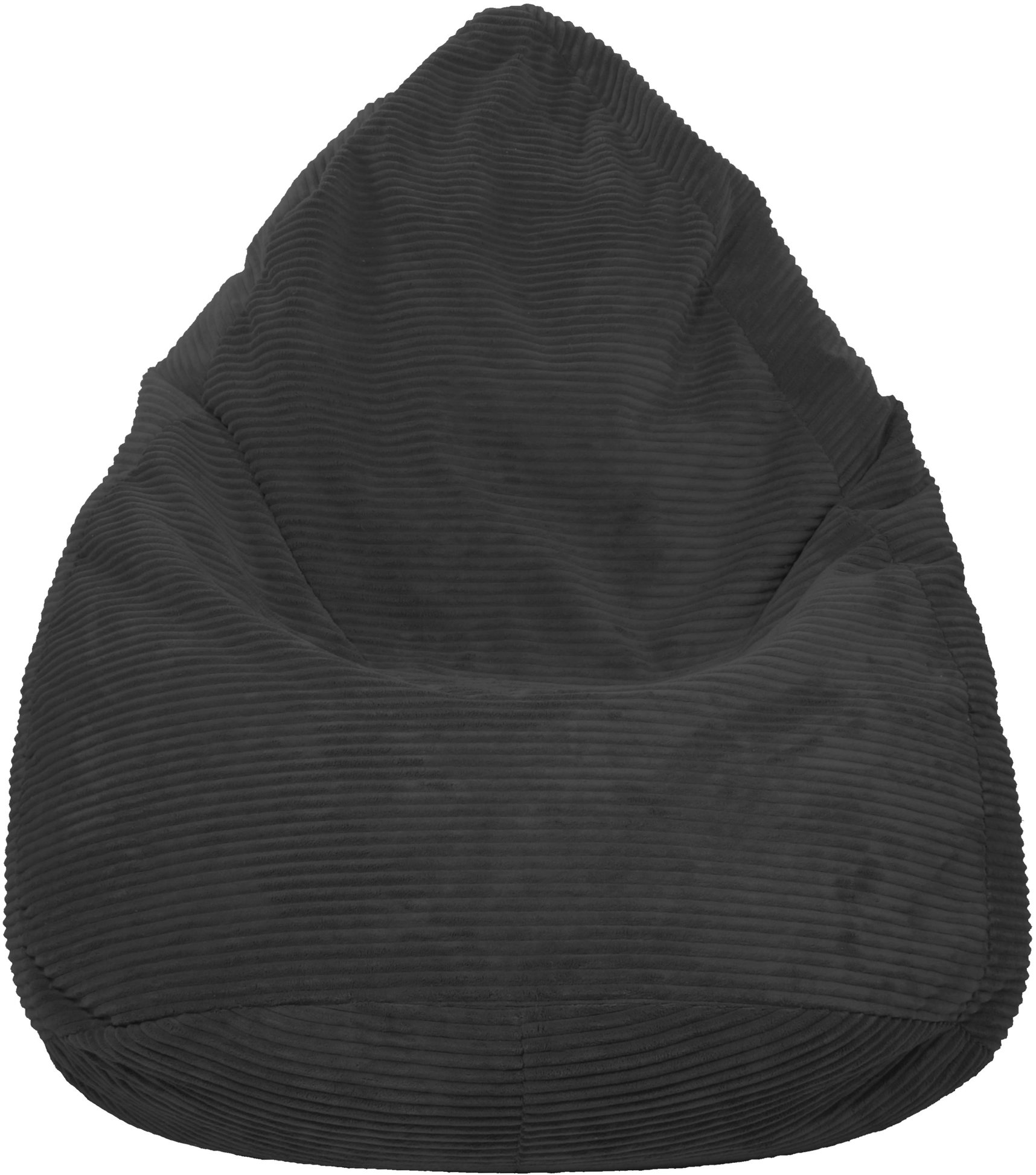 TopKing Sedací vak menčester Lincoln, čierny, 125 cm