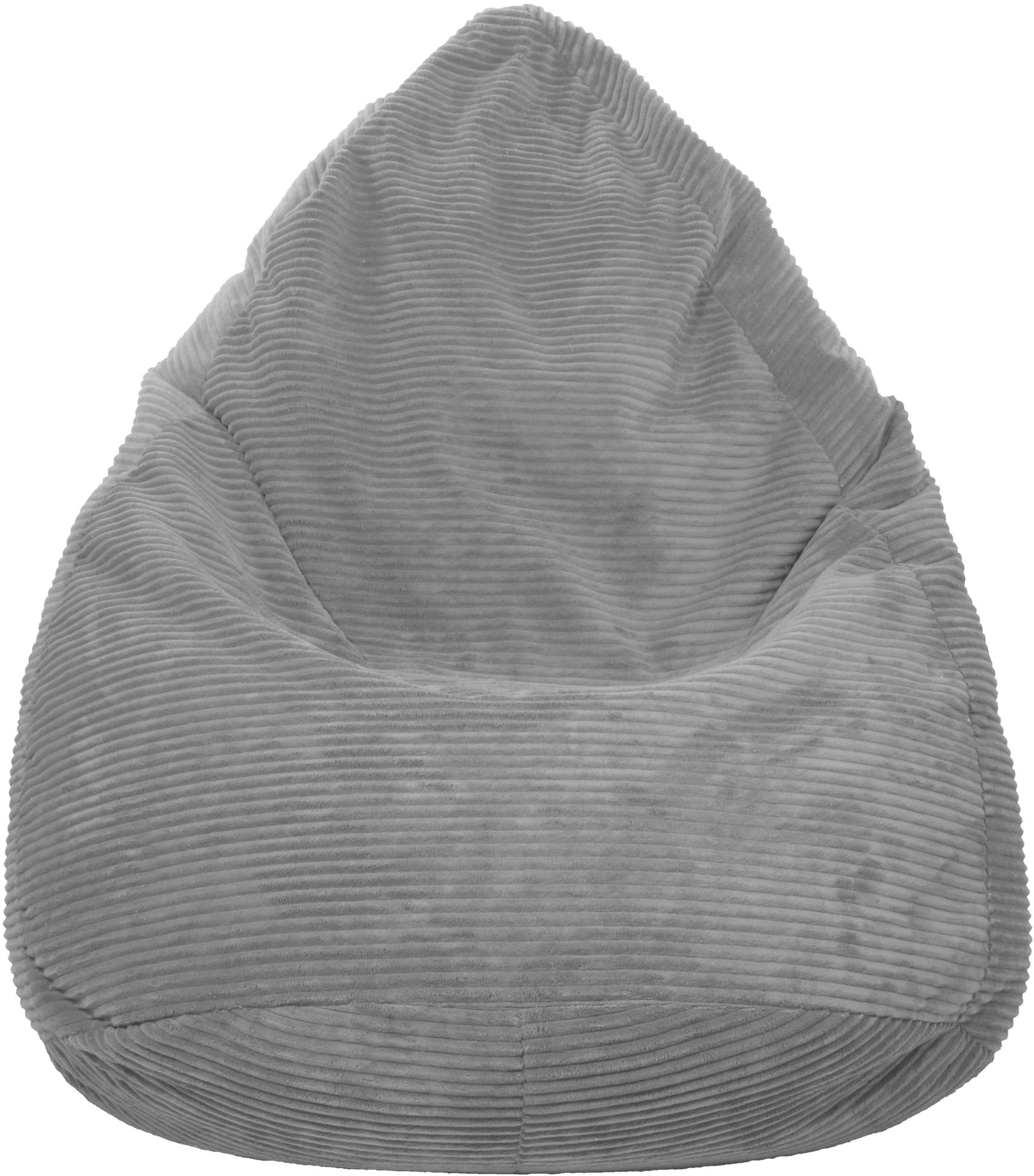 TopKing Sedací vak menčester Lincoln, sivý, 125 cm