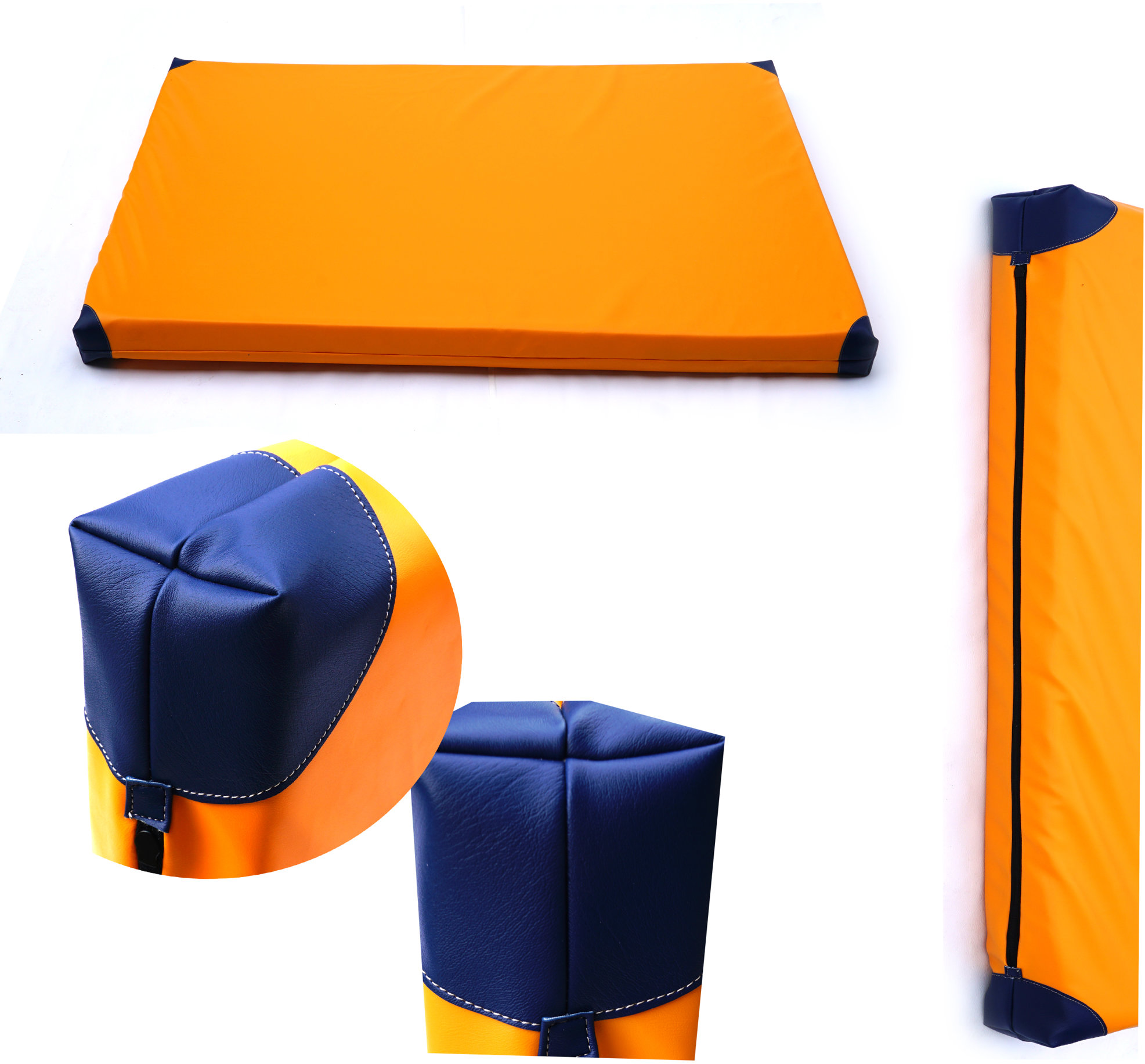 TopKing Profesionálna gymnastická žinenka pre športovcov 200 × 120 × 10 cm Oranžová/Granátová