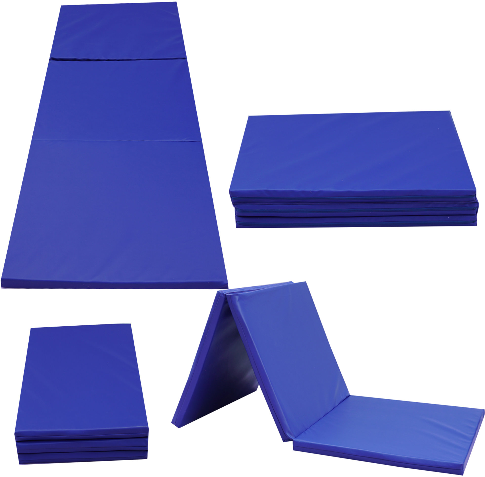 TopKing Skladací gymnastický a rehabilitačný matrac 3-dielny 195 × 85 × 5 cm Granátový