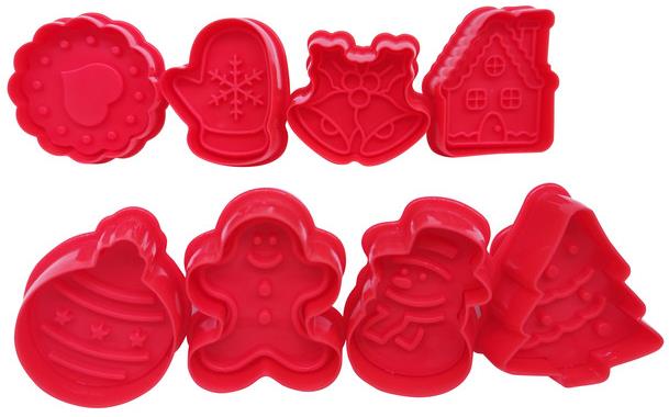 TORO Pečiatky na vianočné cukroviny 8 ks Christmass, plast