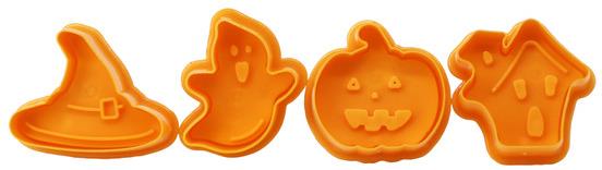 TORO Pečiatky na cukroviny 4 ks Halloween oranžové, plast