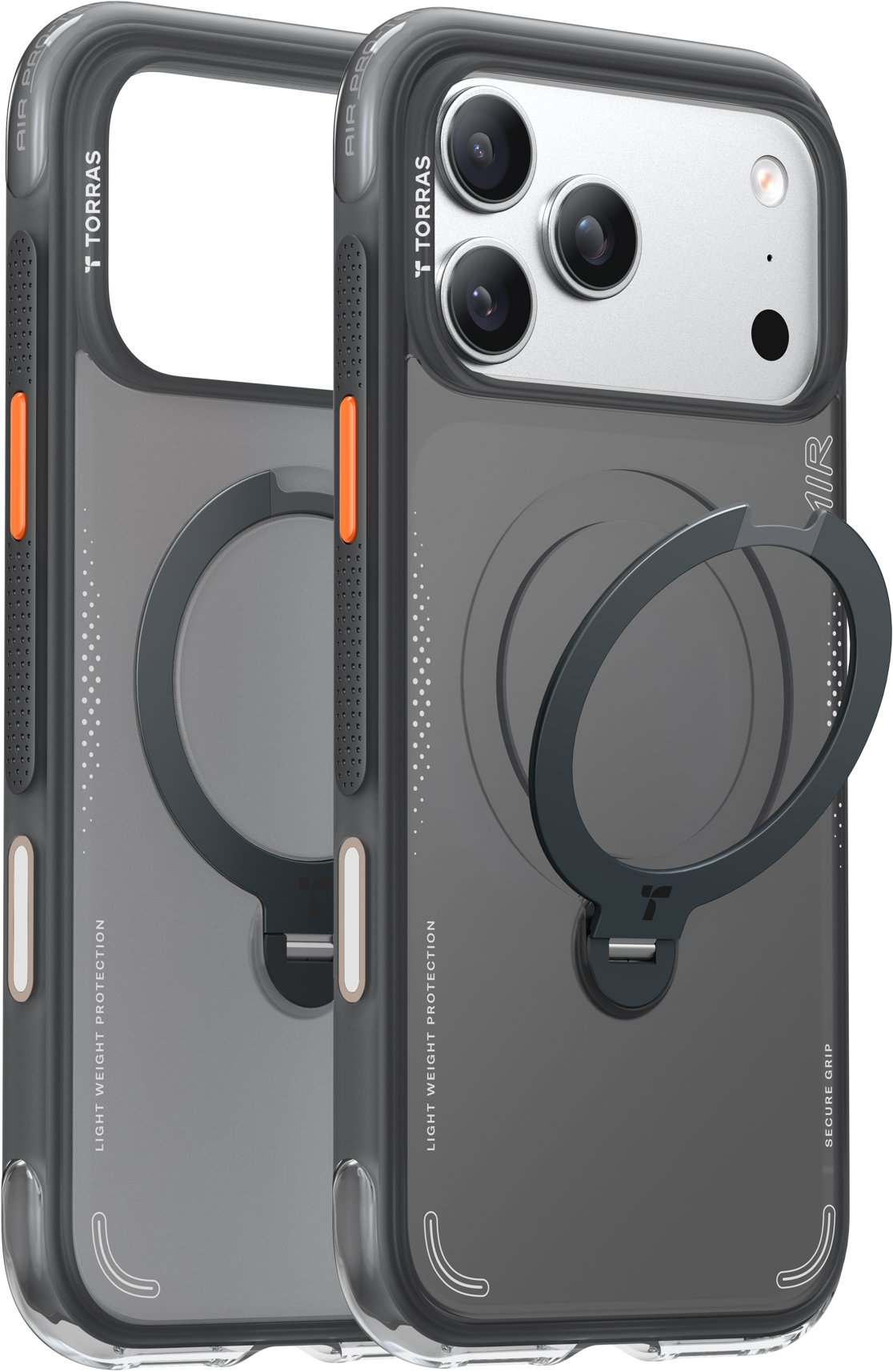 Torras Ostand Q3 Air Shadow Black iPhone 17 Pro