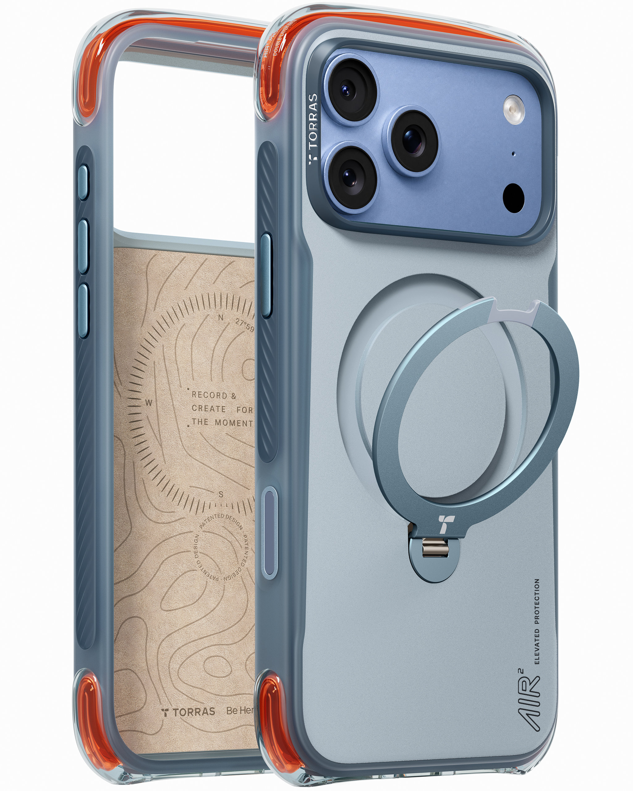 Torras Ostand Q3 Air Pro Polar Slate Blue iPhone 18 Pro