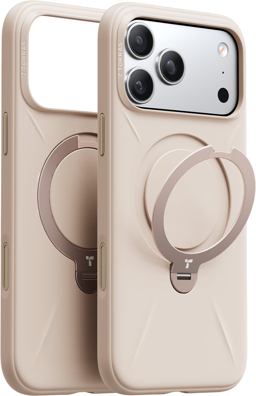 Torras Ostand Q3 Silicone Dessert Gold iPhone 17 Pro