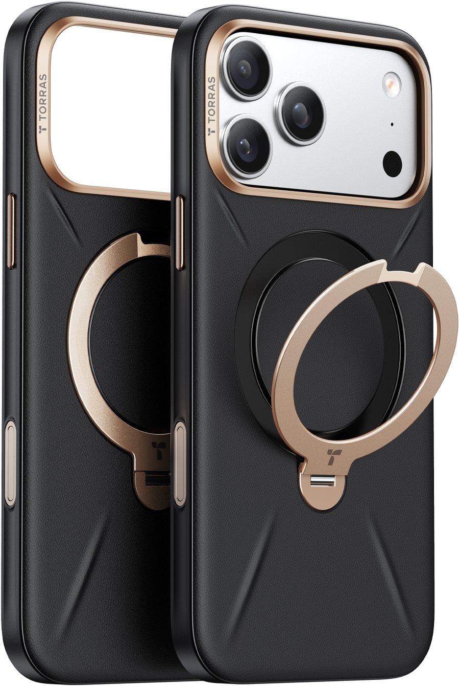 Torras Ostand Q3 VegSkin Obsidian Black iPhone 17 Pro Max