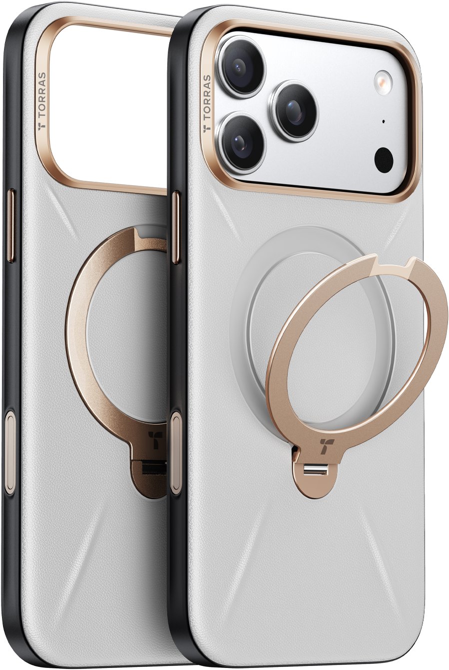 Torras Ostand Q3 VegSkin Pearl Gray iPhone 17 Pro Max