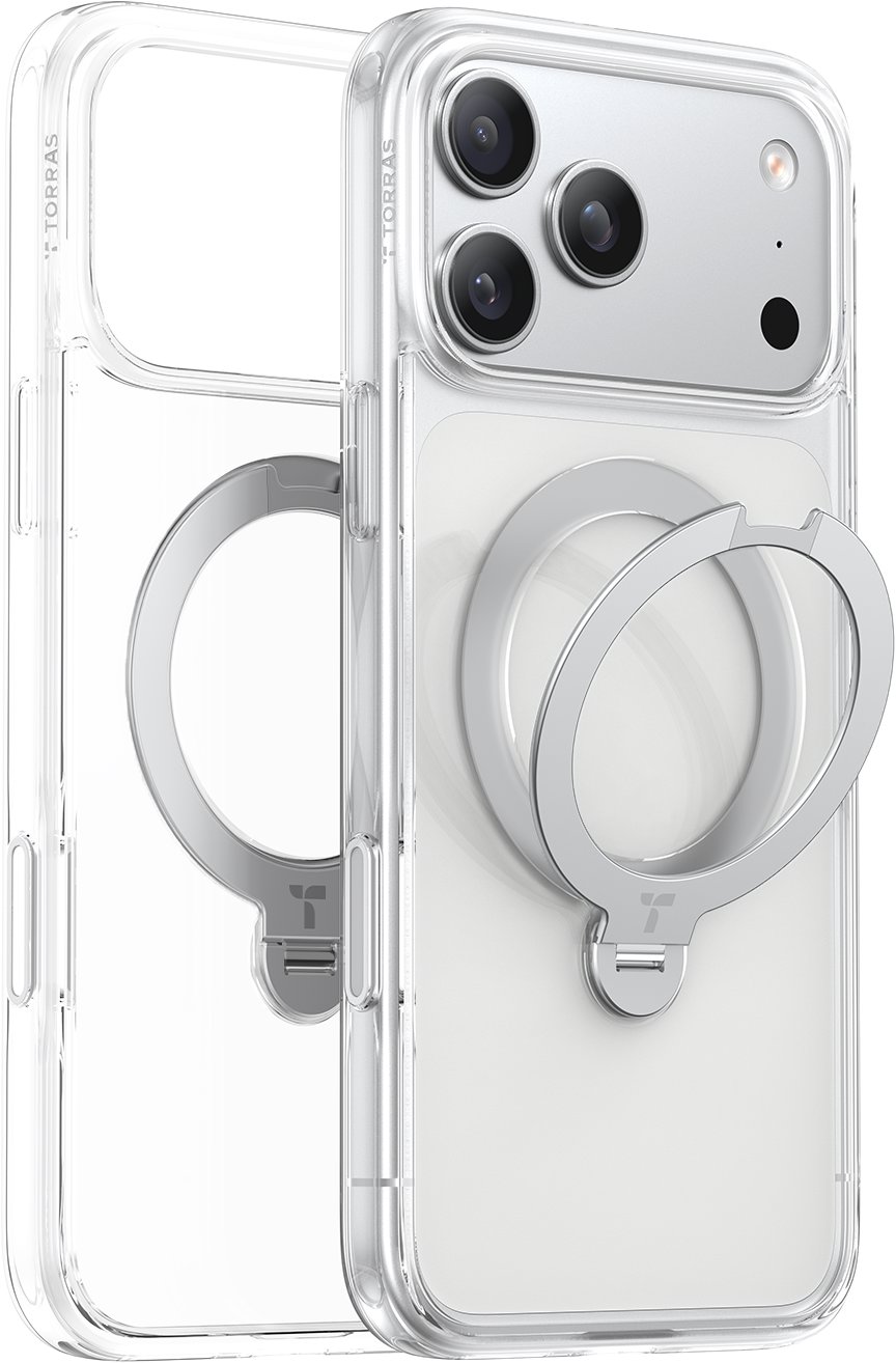 Torras Ostand Q3 Spin Clear iPhone 17 Pro Max
