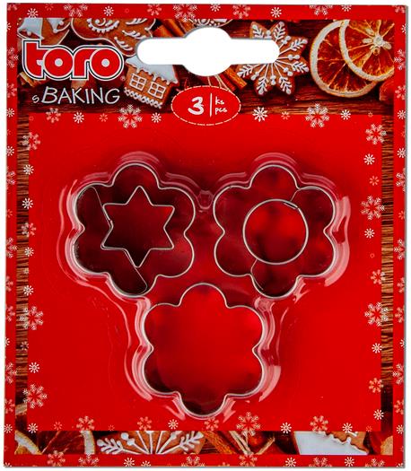 TORO Vykrajovadlá na pečivo Kvet – Hviezda 3 ks