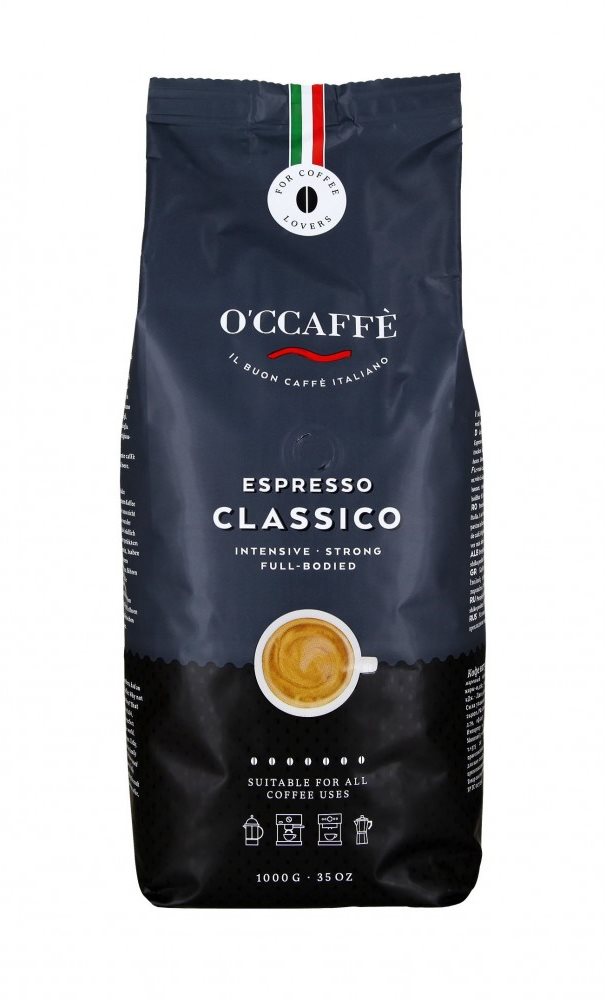 O'Ccaffé Espresso Classico, zrnková, 1000 g