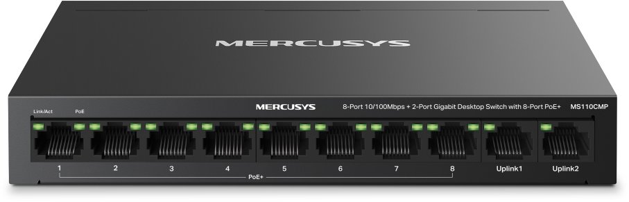 Mercusys MS110CMP, 8-Port FE + 2-Port Gigabit