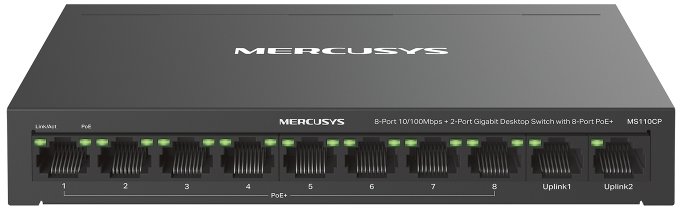 Mercusys MS110CP, 8-Port FE + 2-Port Gigabit