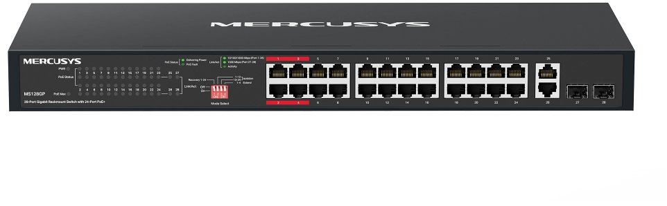 Mercusys MS128GP 28-Port Gigabit with 24-Port PoE+