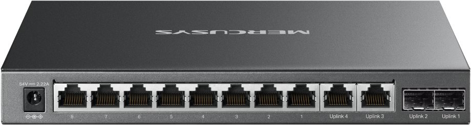 Mercusys MS112GMP, 12× Gb (8× PoE+) desktop switch