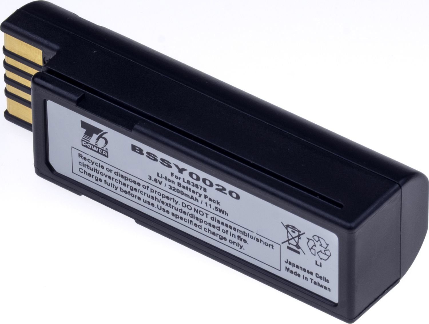 T6 Power pro Zebra LI3608, LI3678, DS3608, DS3678, 3200 mAh, 11,5 Wh, Li-ion