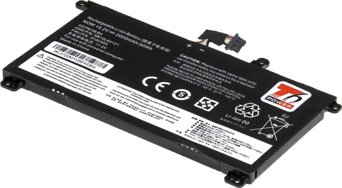 T6 Power pre Lenovo SB10L84121, Li-Ion, 2000 mAh (30 Wh), 15,2 V
