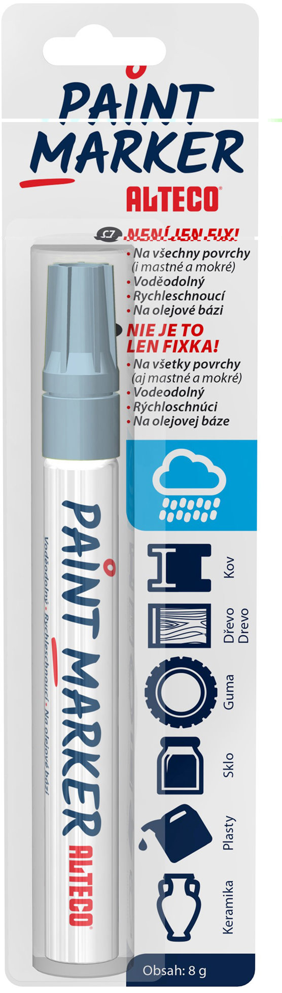 ALTECO Paint Marker strieborný popisovač