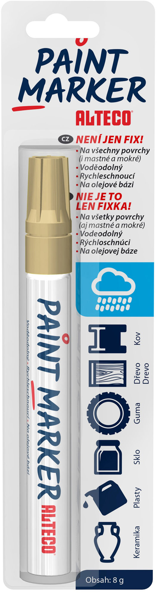 ALTECO Paint Marker zlatý popisovač