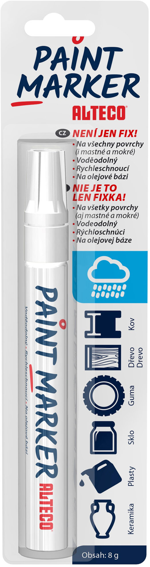 ALTECO Paint Marker biely popisovač