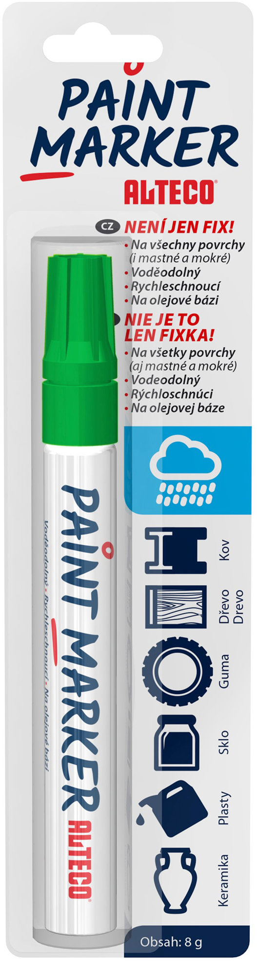 ALTECO Paint Marker zelený popisovač