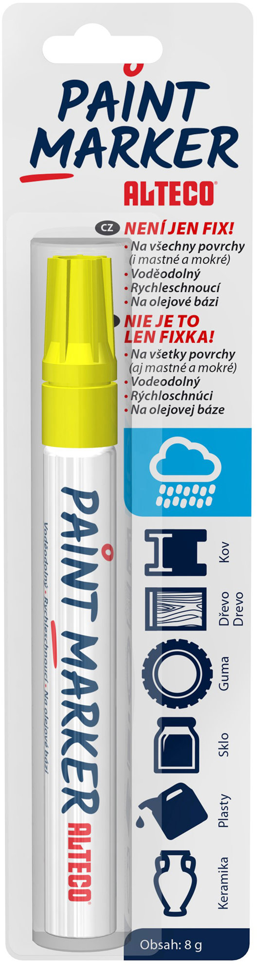 ALTECO Paint Marker žltý popisovač