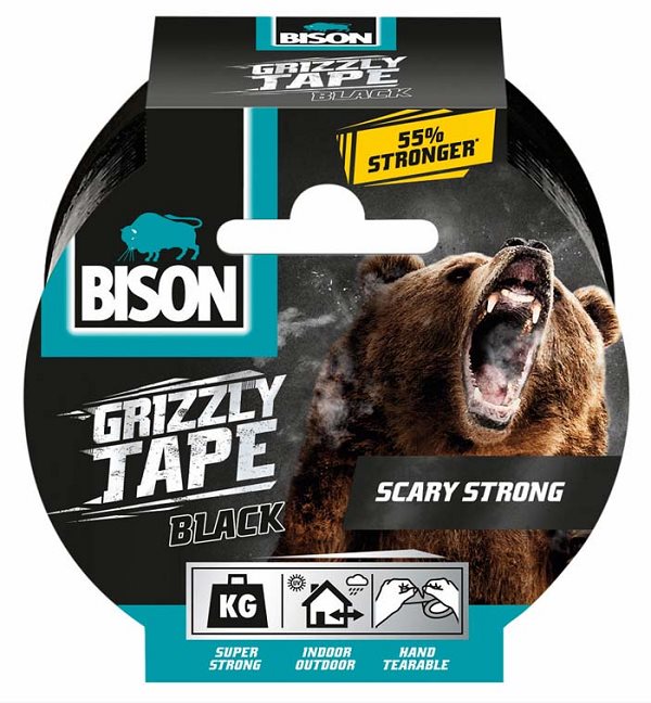 BISON GRIZZLY TAPE 10 m čierna