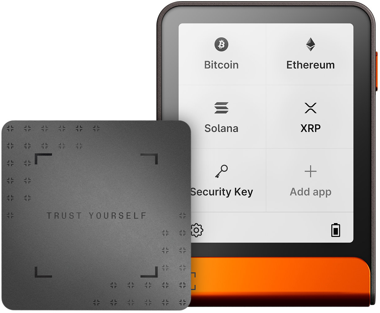 Ledger Flex Orange Crypto Hardware Wallet with Recovery Key