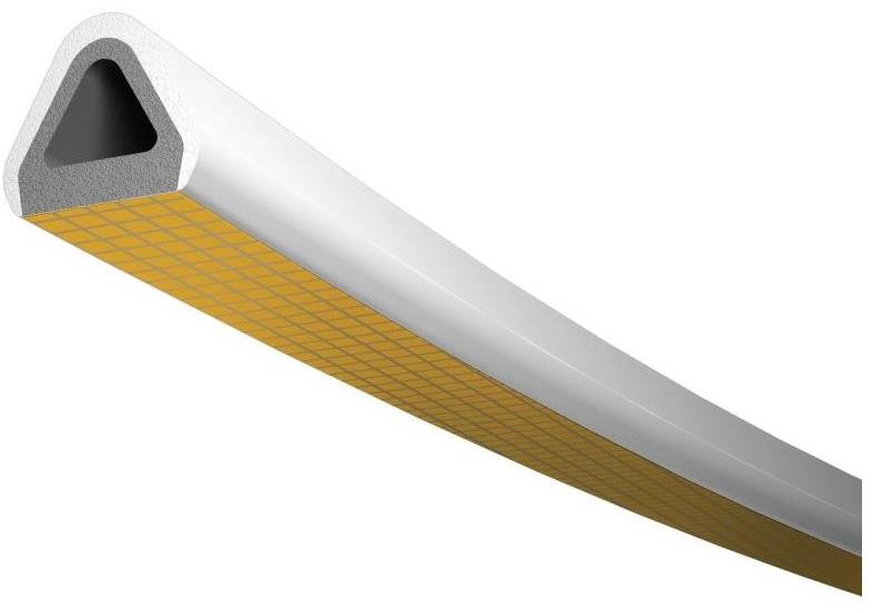 Trelleborg tesnenie TLT do okien a dverí, profil D 6 B, 9 × 8 mm, biele, 2 × 3 m