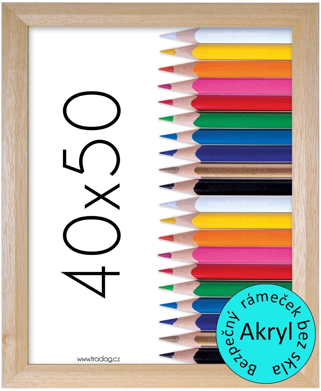 TRADAG Fotorámik 40 × 50 cm, hnedý