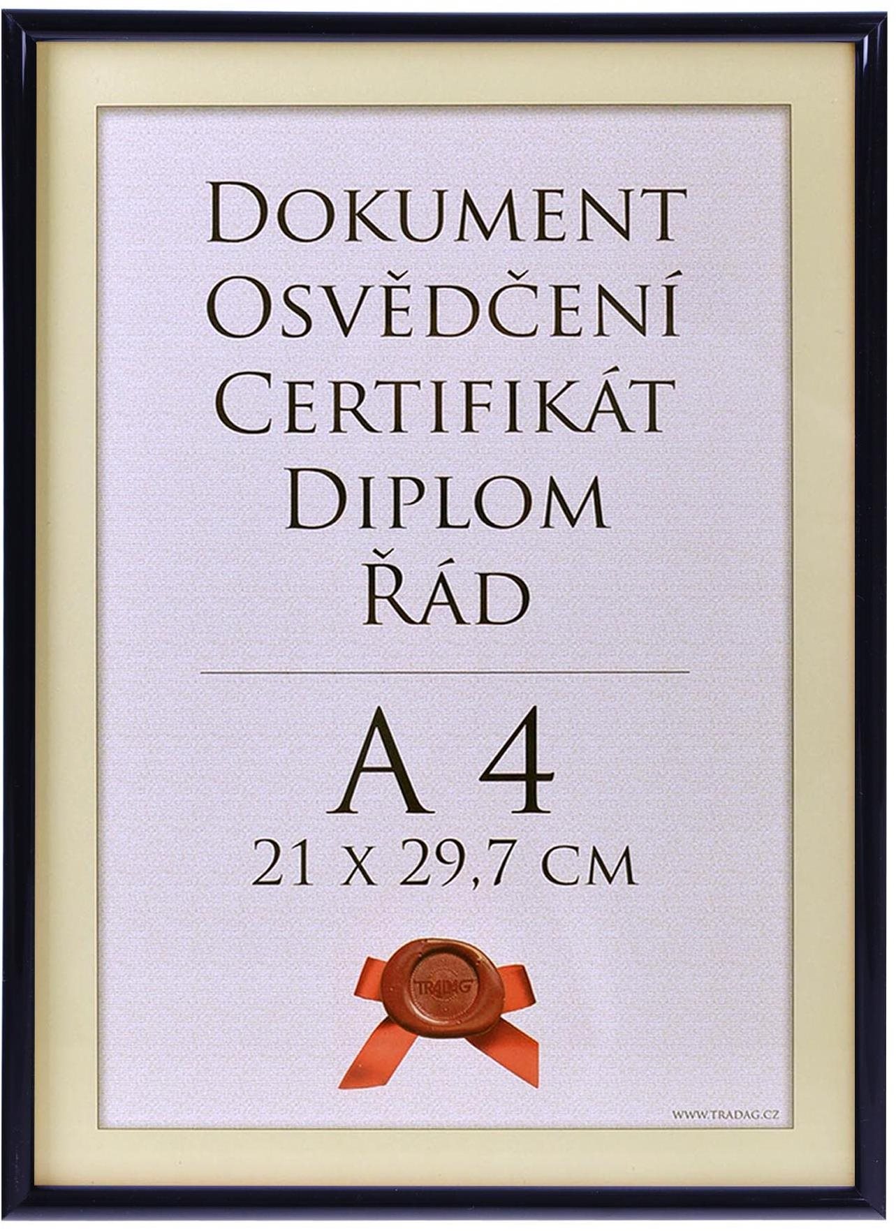 TRADAG Fotorámik 21 × 29,7 cm, čierny