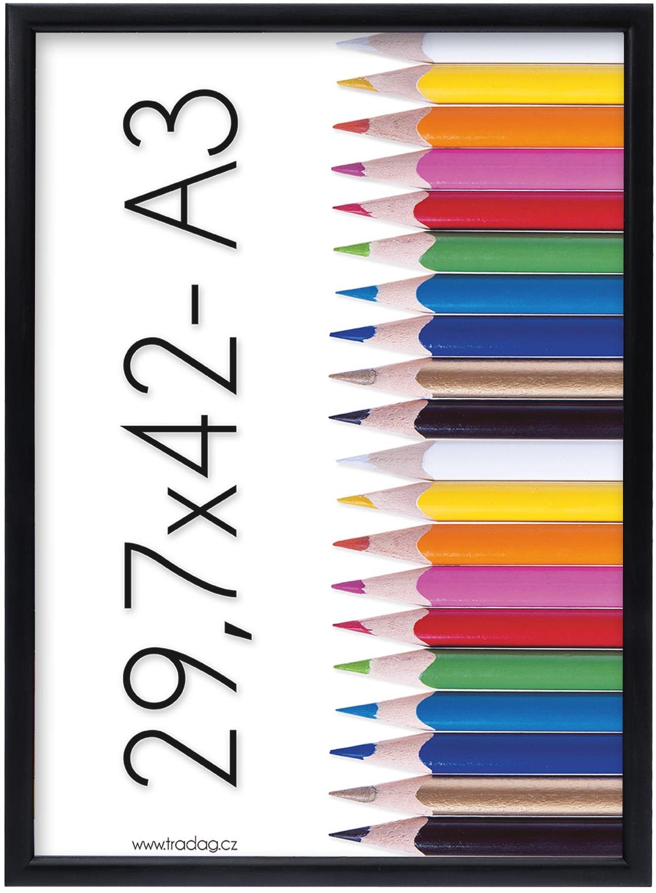 TRADAG Polaris čierny 29,7 x 42 /A3/plexi