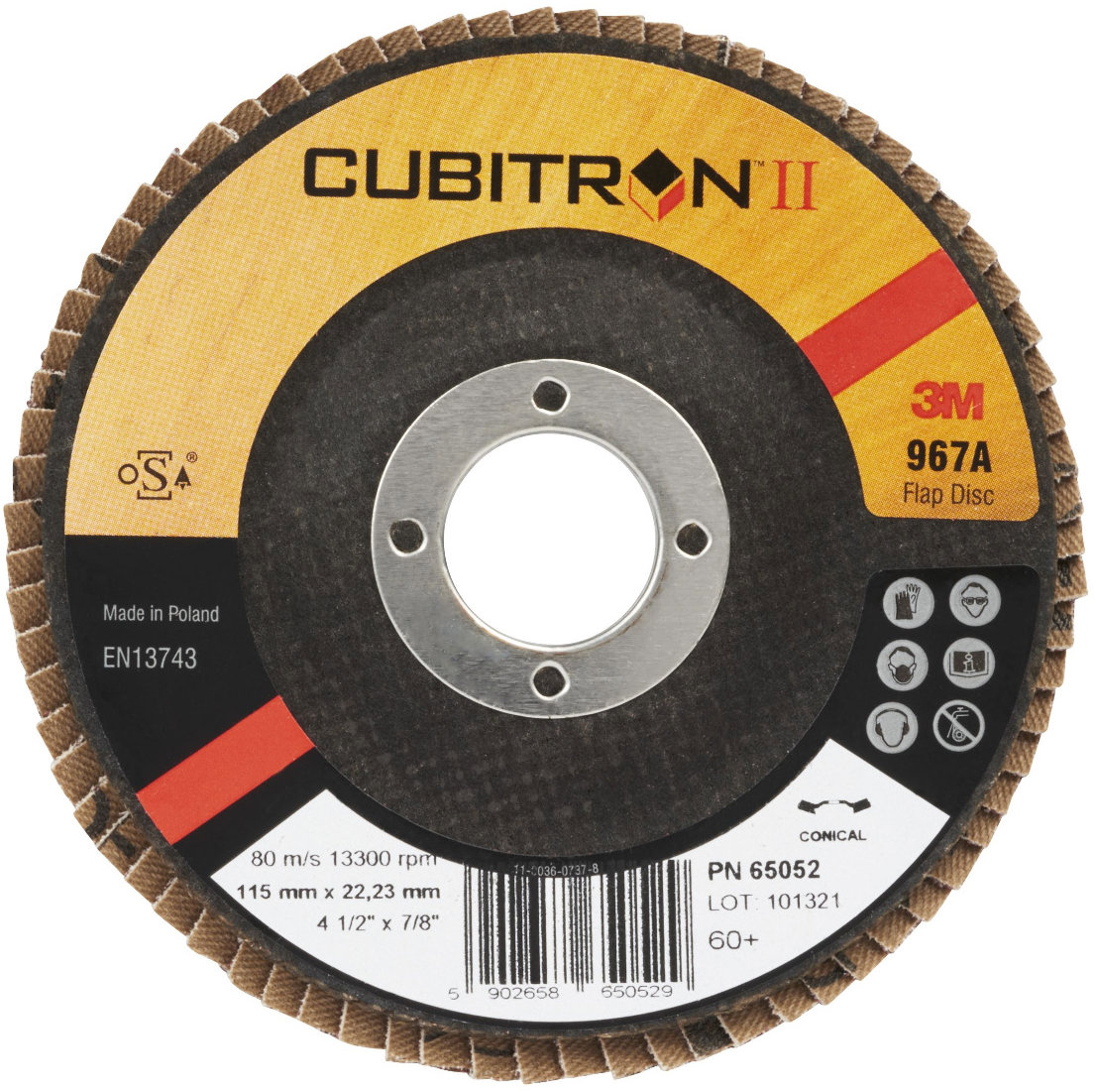 3M Cubitron II 967A Lamelový kotúč, priemer 115 mm, zrnitosť 60